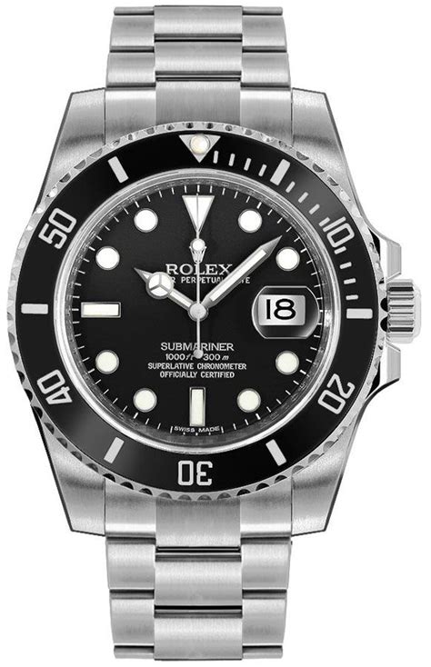 rolex automaik herren schwarzes ziffernblatt|rolex submariner date uhr.